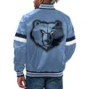 Memphis Grizzlies Home Game Satin Varsity Blue Jacket 1
