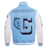 Memphis Grizzlies Mashup Wool & Leather Blue Varsity Jacket 3