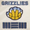 Memphis Grizzlies Retro Classic Full-Snap Satin Varsity Cream Jacket 4
