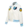 Memphis Grizzlies Retro Classic Women’s Full-Snap Satin Varsity Jacket 1