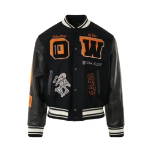 Men Off-White Bomber Varsity Jacket