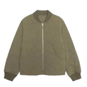 8 Ball Stussy Olive Green Nylon Jacket