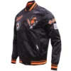 Men’s Baltimore Orioles Retro Classic Black Satin Varsity Jacket 2