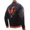 Men’s Baltimore Orioles Retro Classic Black Satin Varsity Jacket 3