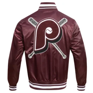 Men's Philadelphia Phillies Mashup Full-Snap Maroon Varsity Jacket