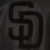 Men's San Diego Padres Full Black Bomber Varsity Real Leather Jacket