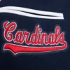 Men's St. Louis Cardinals Mashup Full-Snap Navy Blue Varsity Wool with Leather Jacket