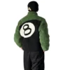 Men's Stussy Reversible 8 Ball Sherpa Green and Black Jacket