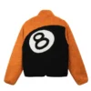 Men's Stussy Reversible Sherpa Orange Jacket at Eight Ball