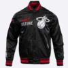 Miami Heat City Edition Black Varsity Jacket 1