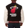 Miami Heat Domestic Two Tone Black Wool Jacket 1