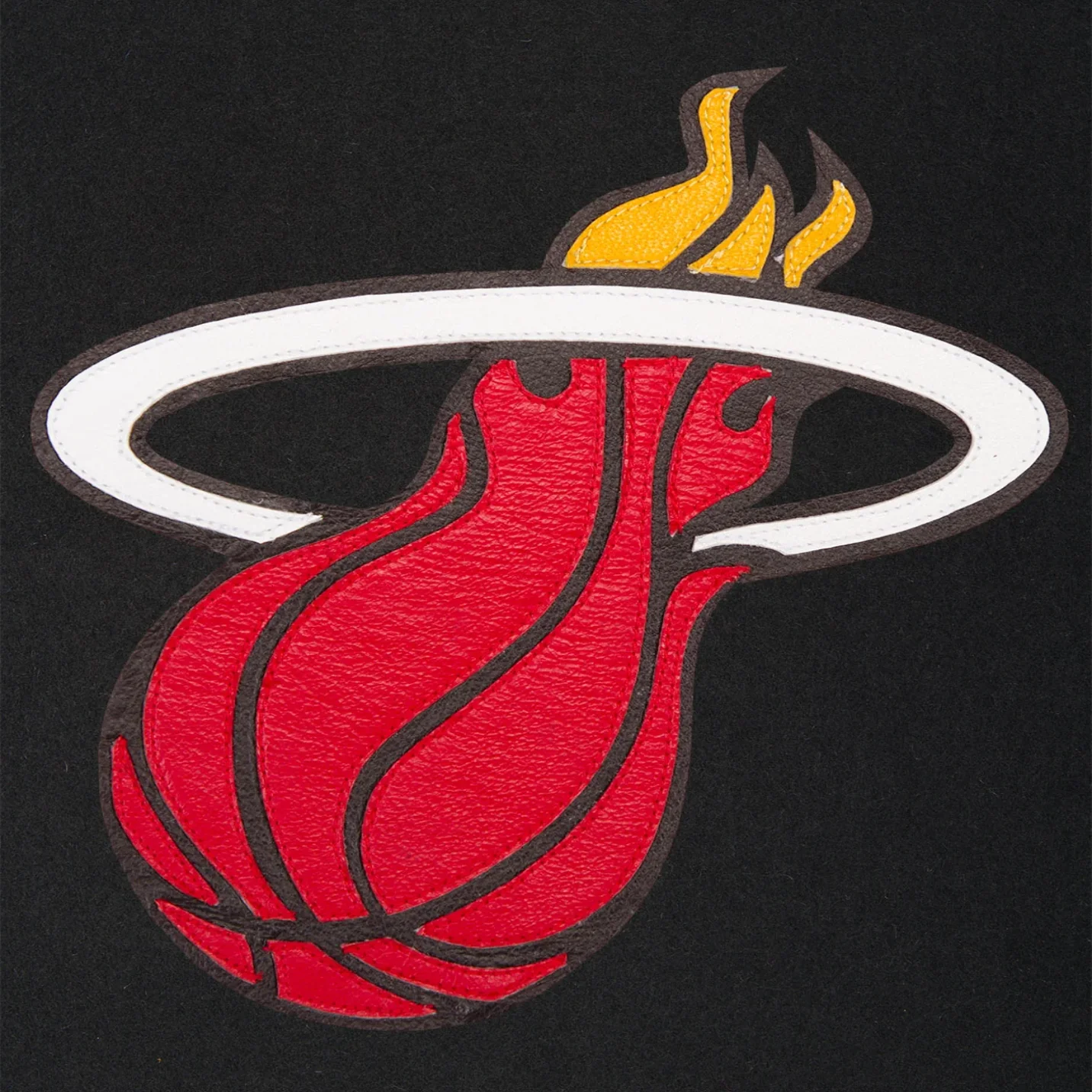 Miami Heat Domestic Two Tone Black Wool Jacket 2