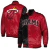 Miami Heat Fast Break Black Varsity Jacket 3