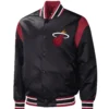 Miami Heat Force Play Black Varsity Jacket