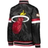 Miami Heat Home Game Black Varsity Jacket 1