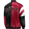 Miami Heat Leader Red and Black Varsity Jacket 1