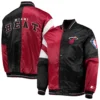 Miami Heat Leader Red and Black Varsity Jacket 3