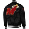 Miami Heat Mashup Black Varsity Jacket 1