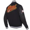 Miami Heat Script Tail Black Wool Varsity Jacket 2