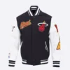 Miami Heat Script Tail Wool Varsity Black Jacket 2