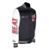 Miami Heat Team Origins Black Varsity Jacket 1