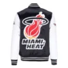 Miami Heat Team Origins Black Varsity Jacket 2