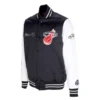 Miami Heat Team Origins Black Varsity Jacket 3