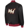 Miami Heat The Ambassador Black Varsity Jacket 1