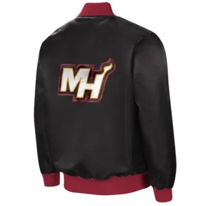 Miami Heat The Ambassador Black Varsity Jacket 1