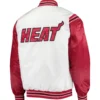Miami Heat The Enforcer White Varsity Jacket 1