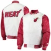 Miami Heat The Enforcer White Varsity Jacket 3