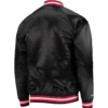 Miami Heat Throwback Wordmark Black Varsity Jacket 1
