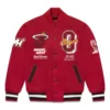 Miami Heat X OVO Wool Maroon Varsity Jacket