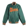 Miami Hurricanes A-Game Green Varsity Jacket