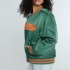Miami Hurricanes A-Game Green Varsity Jacket 3