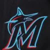 Miami Marlins Script Tail Men’s Rib Wool & Leather Varsity Jacket 4