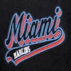 Miami Marlins Script Tail Women’s Wool & Leather Varsity Jacket 5