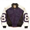 Michael Hoban 8 Ball Men's Purple Genuine Leather Jacket