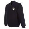Milwaukee Brewers One Color Navy Wool Varsity Jacket