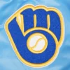 Milwaukee Brewers Retro Classic Women’s Full-Snap Satin Varsity Jacket 4