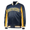 Milwaukee Brewers The Ace Satin Varsity Jacket – Navy