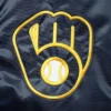 Milwaukee Brewers The Captain II Satin Varsity Jacket – Navy 2 - Copy