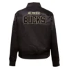 Milwaukee Bucks Black Glam Varsity Jacket 2