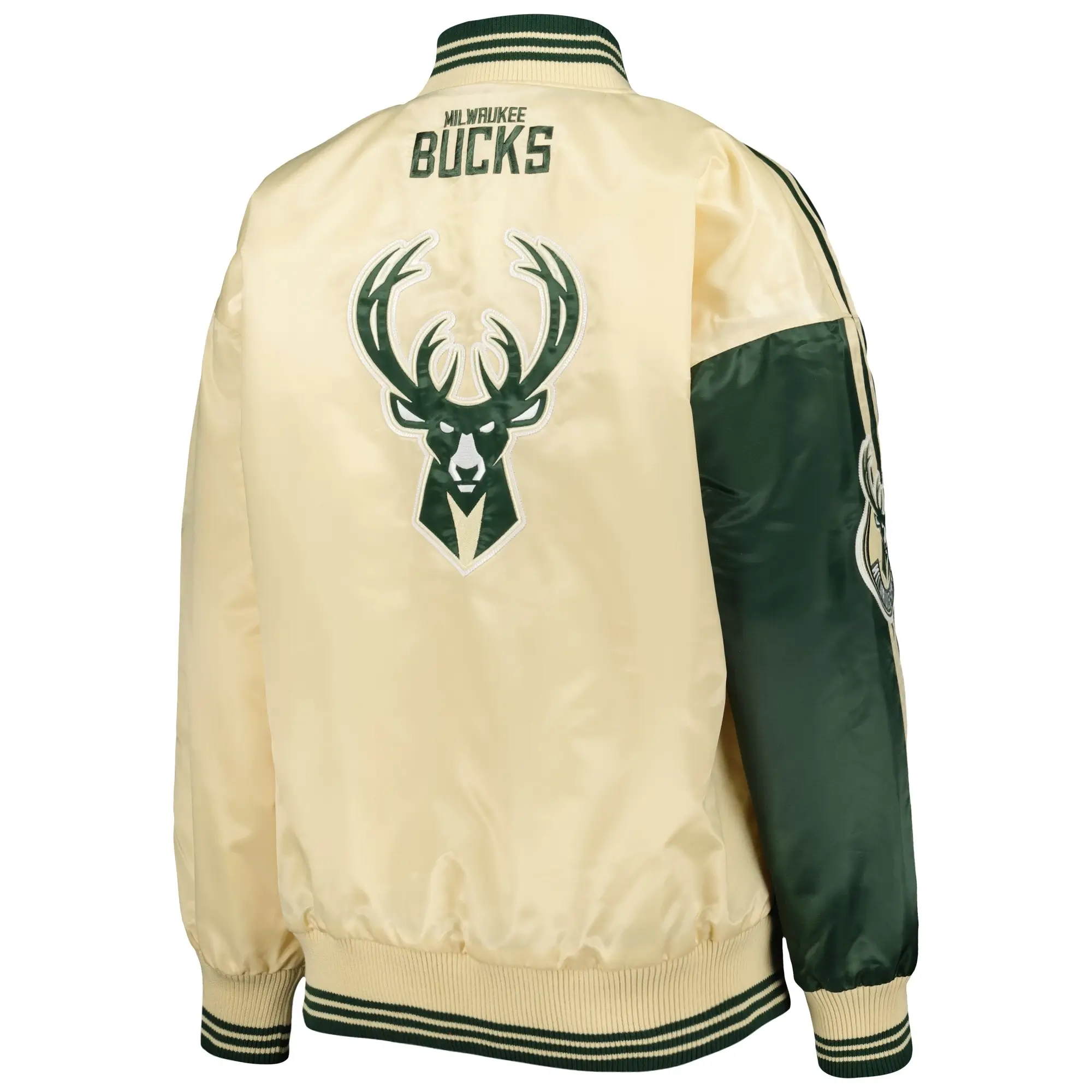 Milwaukee Bucks Fast Break Green Varsity Jacket 1
