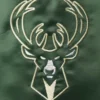 Milwaukee Bucks Leader Cream and Green Varsity Jacket 2