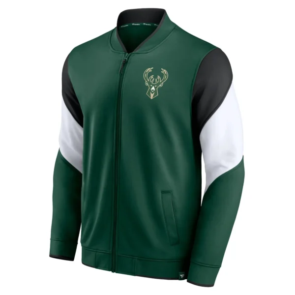 Milwaukee Bucks League Best Performance Green Varsity Jacket