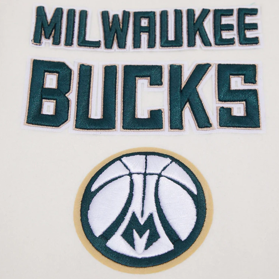 Milwaukee Bucks Retro Classic White and Black Wool and Leather Varsity Jacket 5
