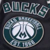 Milwaukee Bucks Retro Classic White and Black Wool and Leather Varsity Jacket 6