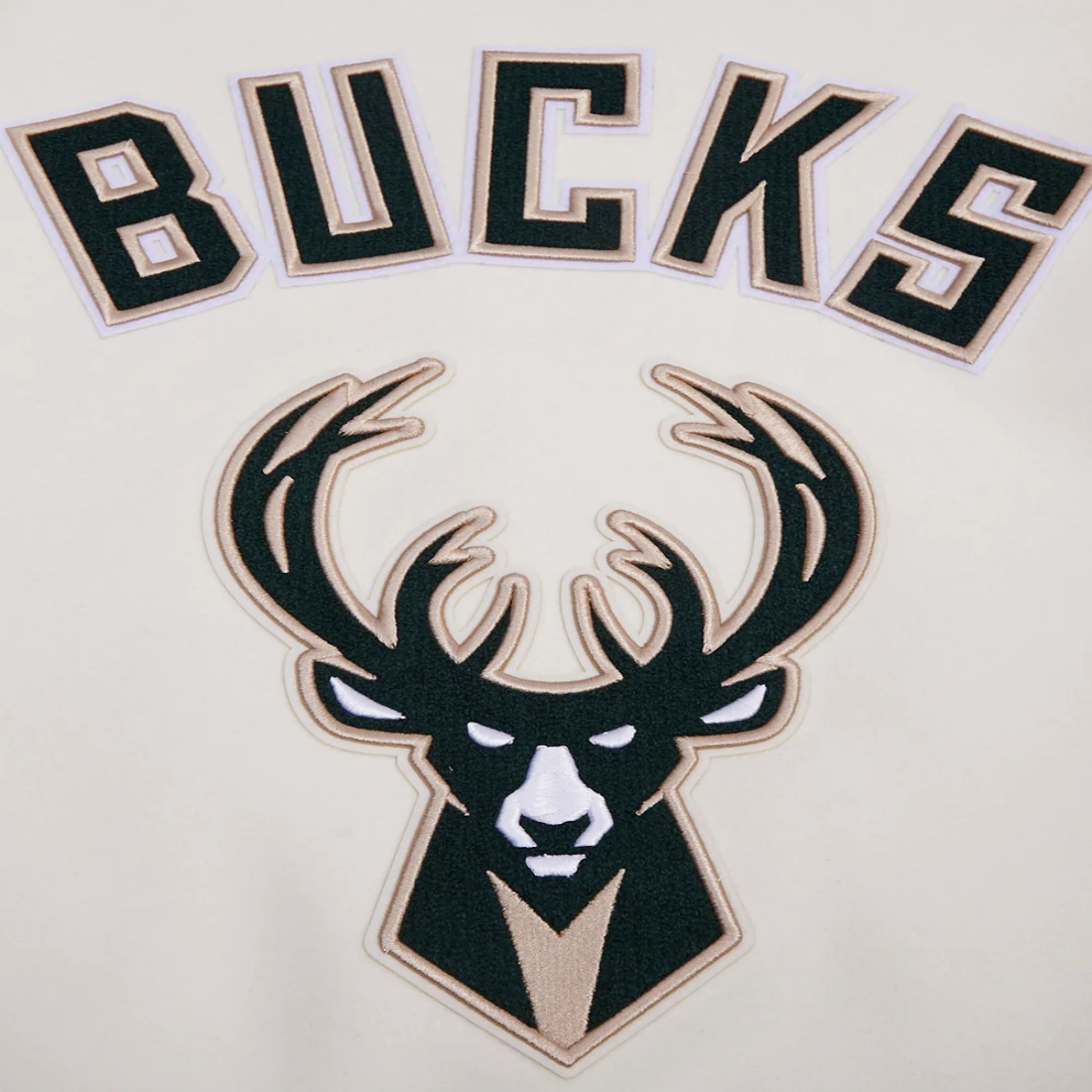 Milwaukee Bucks Retro Classic White and Black Wool and Leather Varsity Jacket 9