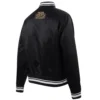 Milwaukee Bucks Script Tail Black Varsity Jacket 3